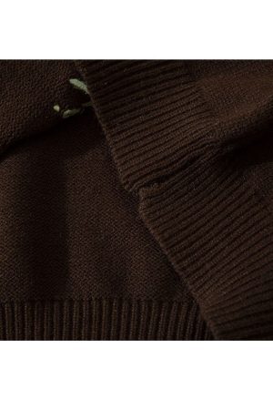 Style Core Aesthetics, New Style Trends Tassel Letter Embroidery Halter Neck Cropped Sweater