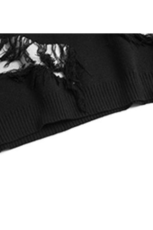 Style Core Aesthetics, New Style Trends Tassel Rope Stitching Sweater