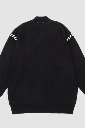 Style Core Aesthetics, New Style Trends Tassel Star Pattern Cardigan Sweater