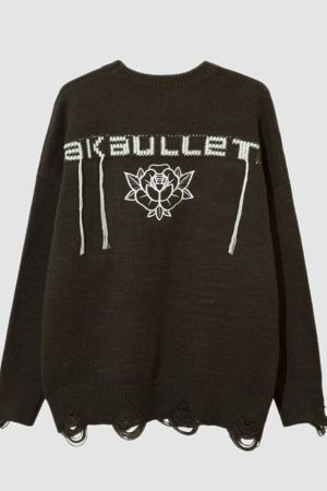 Style Core Aesthetics, New Style Trends Tassel Word Design Sweater