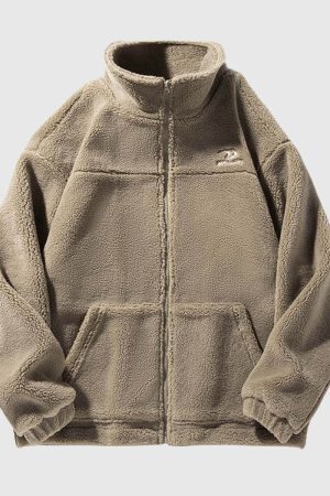 Style Core Aesthetics, New Style Trends Teddy Fleece Zip-Up Coat