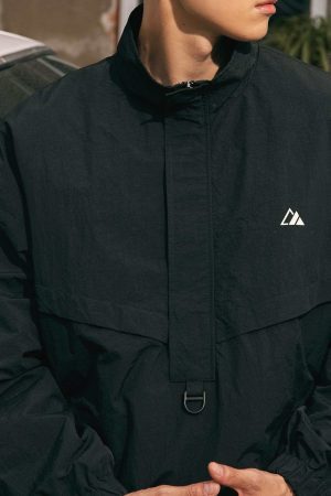 Style Core Aesthetics, New Style Trends Textured Half-Zip Tactical Windbreakers