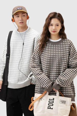 Style Core Aesthetics, New Style Trends Textured Knit Crew Neck Sweater