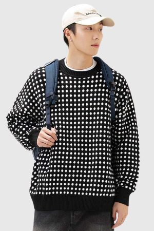 Style Core Aesthetics, New Style Trends Textured Knit Crew Neck Sweater