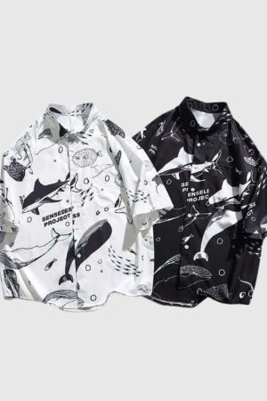 Style Core Aesthetics, New Style Trends Thin Casual Printed Shirts