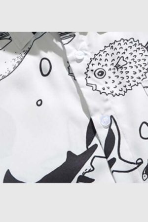 Style Core Aesthetics, New Style Trends Thin Casual Printed Shirts