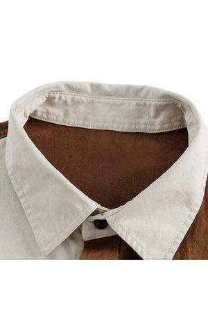 Style Core Aesthetics, New Style Trends Three Colors Patchwork Shirts