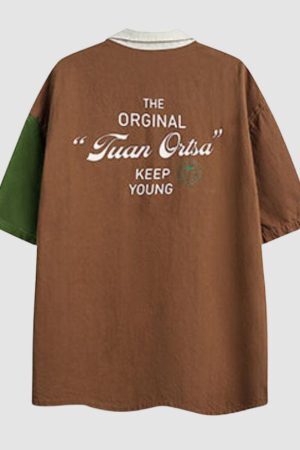 Style Core Aesthetics, New Style Trends Three Colors Patchwork Shirts