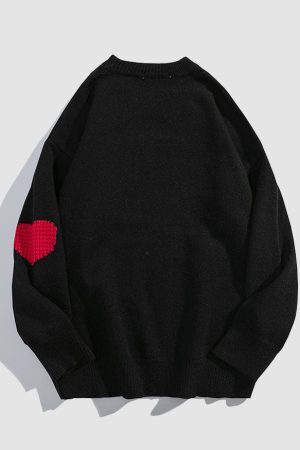 Style Core Aesthetics, New Style Trends Three Heart Pattern Sweater