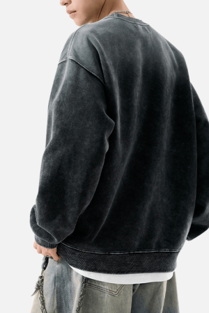 Style Core Aesthetics, New Style Trends 'Thursdays Nuthink' Washed Sweatshirt