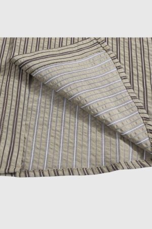 Style Core Aesthetics, New Style Trends Tie Decor Stripe Shirts