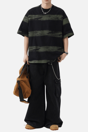 Style Core Aesthetics, New Style Trends Tie-Dye Stripe T-Shirt