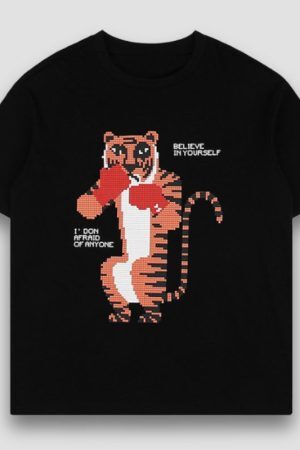 Style Core Aesthetics, New Style Trends Tiger Graphic Foam Print Tee
