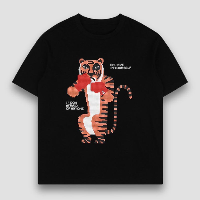 Style Core Aesthetics, New Style Trends Tiger Graphic Foam Print Tee Style Core Aesthetics, New Style Trends Tiger Graphic Foam Print Tee