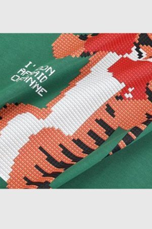 Style Core Aesthetics, New Style Trends Tiger Graphic Foam Print Tee