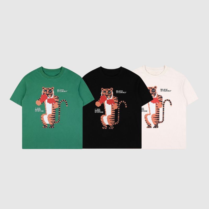 Style Core Aesthetics, New Style Trends Tiger Graphic Foam Print Tee Style Core Aesthetics, New Style Trends Tiger Graphic Foam Print Tee