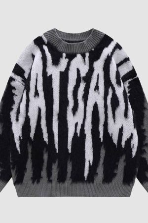 Style Core Aesthetics, New Style Trends Tiger Stripes Knit Sweater