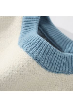 Style Core Aesthetics, New Style Trends Tree Pattern Color-blocked Pullover