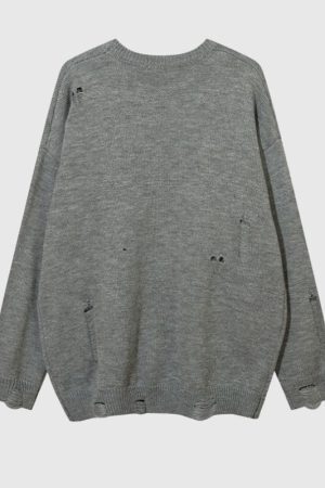 Style Core Aesthetics, New Style Trends Trendy Heart-Embossed Loose Knit Sweater