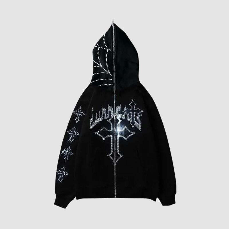 Style Core Aesthetics, New Style Trends Trendy Hip-Hop Metal-Zip Hoodie Style Core Aesthetics, New Style Trends Trendy Hip-Hop Metal-Zip Hoodie