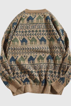 Style Core Aesthetics, New Style Trends Tribal Pattern Pullover