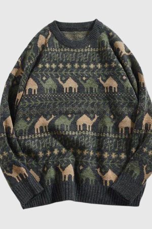 Style Core Aesthetics, New Style Trends Tribal Pattern Pullover