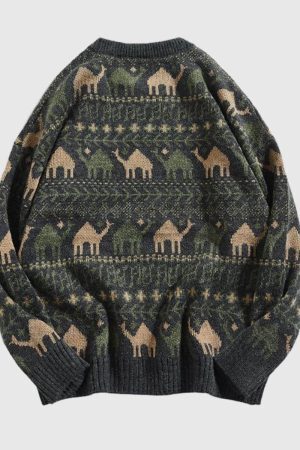 Style Core Aesthetics, New Style Trends Tribal Pattern Pullover