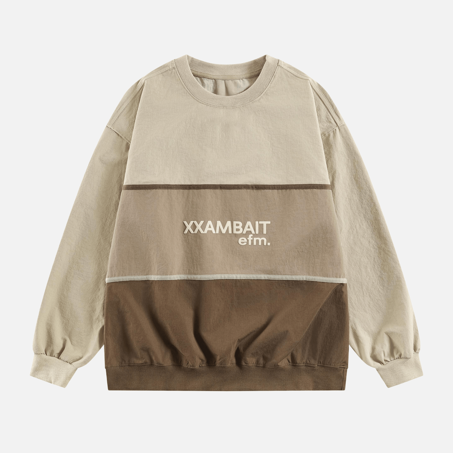 Style Core Aesthetics, New Style Trends Tricolor Stripe Patchwork Sweatshirt