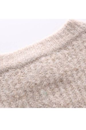 Style Core Aesthetics, New Style Trends Tulip Embroidery Cardigan Sweater