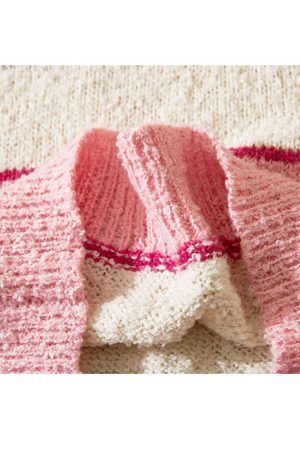 Style Core Aesthetics, New Style Trends Turndown Collar Stripe Cropped Sweater