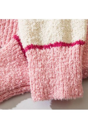 Style Core Aesthetics, New Style Trends Turndown Collar Stripe Cropped Sweater