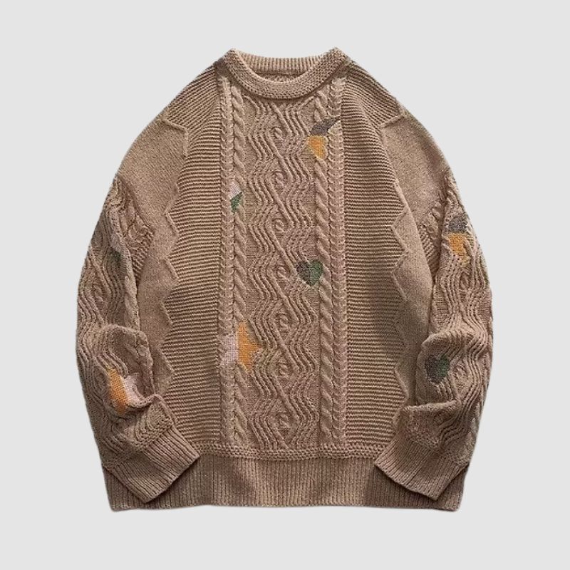 Style Core Aesthetics, New Style Trends Twist Embroidered Knit Pullover