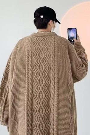 Style Core Aesthetics, New Style Trends Twist Embroidered Knit Pullover