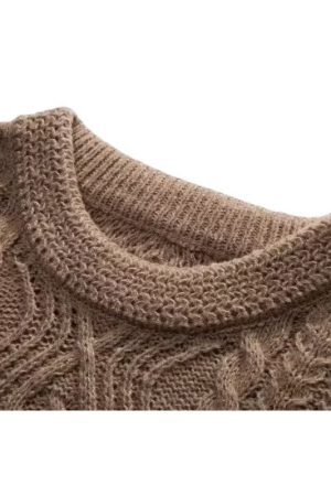 Style Core Aesthetics, New Style Trends Twist Embroidered Knit Pullover