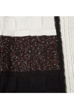 Style Core Aesthetics, New Style Trends Twisted Design Patchwork Knit Pullover