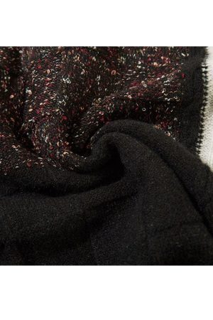 Style Core Aesthetics, New Style Trends Twisted Design Patchwork Knit Pullover