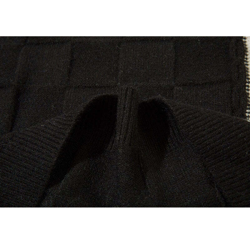 Style Core Aesthetics, New Style Trends Twisted Design Patchwork Knit Pullover Style Core Aesthetics, New Style Trends Twisted Design Patchwork Knit Pullover