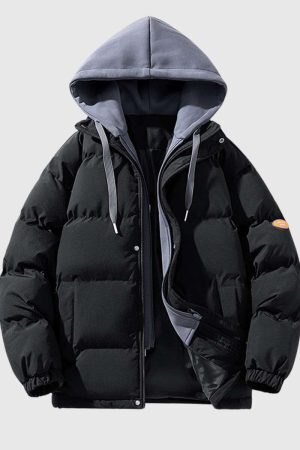 Style Core Aesthetics, New Style Trends Two-in-One Hooded Puffer Coat