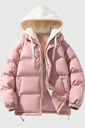 Style Core Aesthetics, New Style Trends Two-in-One Hooded Puffer Coat