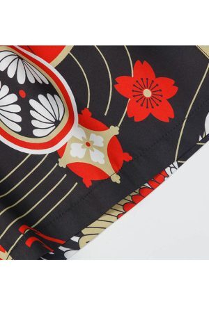 Style Core Aesthetics, New Style Trends Two Piece Crane Print Kimono + Shorts