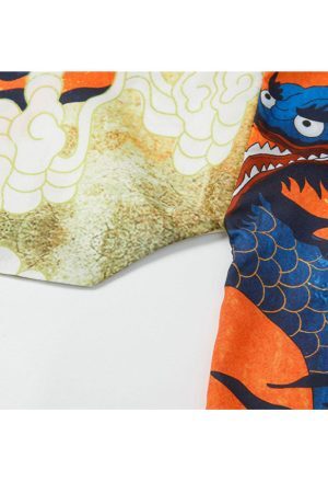 Style Core Aesthetics, New Style Trends Two Piece Dragon Print Kimono + Shorts