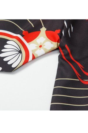 Style Core Aesthetics, New Style Trends Two Piece Dragon Print Kimono + Shorts