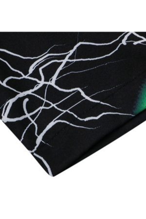 Style Core Aesthetics, New Style Trends Two Piece Lightning Print Shirt + Shorts