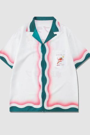 Style Core Aesthetics, New Style Trends Two Piece Table Tennis Print Shirt + Shorts