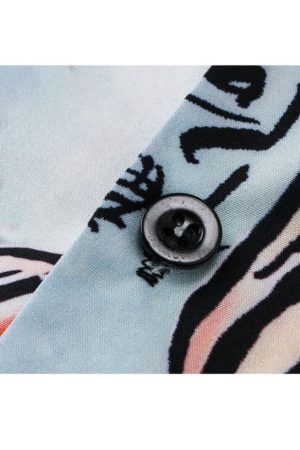 Style Core Aesthetics, New Style Trends Two Piece Tiger & Rose Print Shirt + Shorts