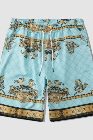 Style Core Aesthetics, New Style Trends Two Piece Vintage Pattern Shirt + Shorts