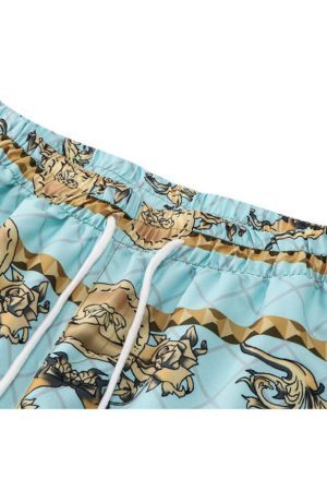 Style Core Aesthetics, New Style Trends Two Piece Vintage Pattern Shirt + Shorts