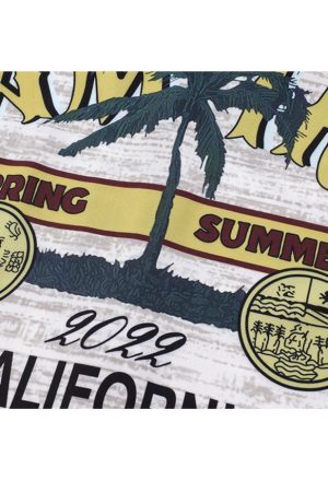 Style Core Aesthetics, New Style Trends Two Piece Vintage Print Shirt + Beach Shorts