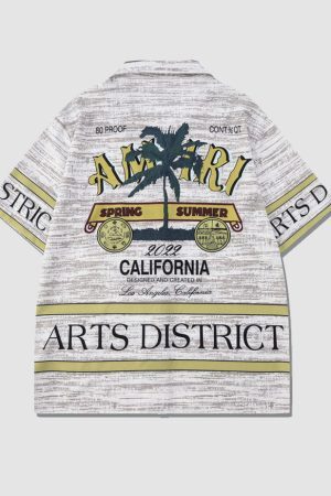 Style Core Aesthetics, New Style Trends Two Piece Vintage Print Shirt + Beach Shorts