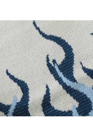 Style Core Aesthetics, New Style Trends Two Tone Flame Pattern Knit Sweater